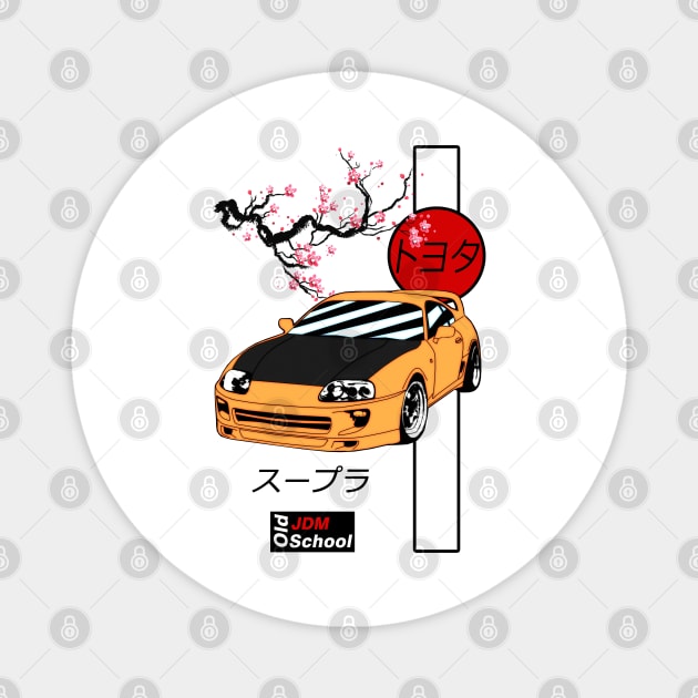 JDM A80 Orange Red Sun Edition Magnet by OSJ Store